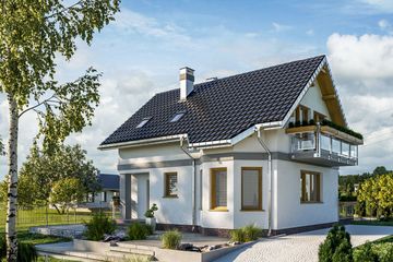  Projekt domu Calineczka Mini (1212) (KRD2166) - projekt domu parterowego z poddaszem - Zdjęcie 2