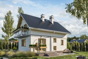  Projekt domu Calineczka Mini (1212) (KRD2166) - projekt domu parterowego z poddaszem - Zdjęcie 3