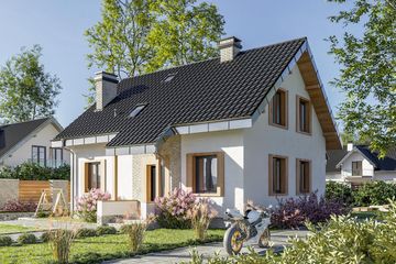  Projekt domu Kuklik (1215) (KRD2174) - projekt domu parterowego z poddaszem - Zdjęcie 2