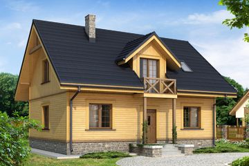  Projekt domu Anka dr-S (BSA1598) - projekt domu parterowego z poddaszem - Zdjęcie 1
