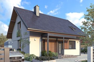  Projekt domu Anka dr-ST (BSA1599) - projekt domu parterowego z poddaszem - Zdjęcie 1