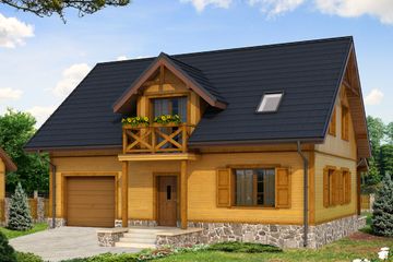  Projekt domu Arnika 2 dr-S (BSA1601) - projekt domu parterowego z poddaszem - Zdjęcie 1