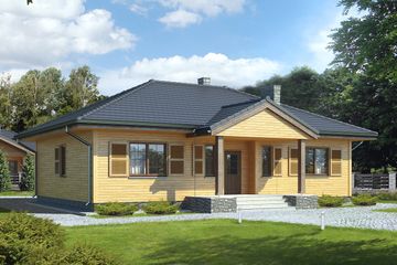  Projekt domu Borówka 2 dr-S (BSA1608) - projekt domu parterowego - Zdjęcie 1