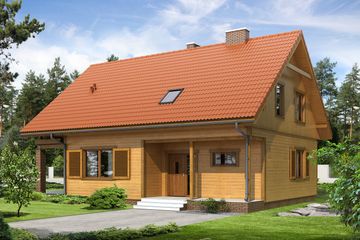  Projekt domu Indygo 2 dr-S (BSA1620) - projekt domu parterowego z poddaszem - Zdjęcie 1