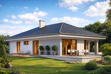 Projekt domu Neptun 5 dr-T (BSA1634) - projekt domu parterowego - Zdjęcie 2