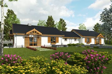  Projekt domu Małgosia z garażem 1-st. bliźniak [A-BL] (WRF1392) - projekt domu parterowego - Zdjęcie 2