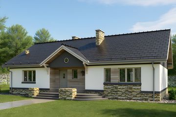  Projekt domu HG-D2A (KRM1058) - projekt domu parterowego - Zdjęcie 1