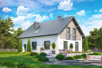  Projekt domu przy Głogowej 3 (KRK1218) - projekt domu parterowego z poddaszem - Zdjęcie 2