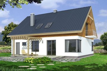  Projekt domu Amber A (WRD1645) - projekt domu parterowego z poddaszem - Zdjęcie 2