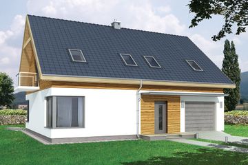  Projekt domu Amber A (WRD1645) - projekt domu parterowego z poddaszem - Zdjęcie 1