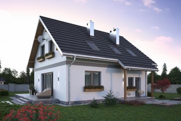 Projekt domu Tola Mini (1228) (KRD2196) - projekt domu parterowego z poddaszem - Zdjęcie 2