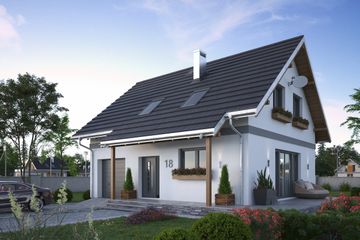  Projekt domu Tola Mini (1228) (KRD2196) - projekt domu parterowego z poddaszem - Zdjęcie 1