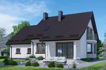  Projekt domu APS 161 + 2G (LUA1251) - projekt domu parterowego z poddaszem - Zdjęcie 2