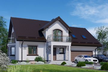  Projekt domu APS 161 + 2G (LUA1251) - projekt domu parterowego z poddaszem - Zdjęcie 1