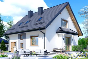  Projekt domu APS 201 (LUA1252) - projekt domu parterowego z poddaszem - Zdjęcie 2