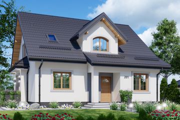  Projekt domu APS 201 (LUA1252) - projekt domu parterowego z poddaszem - Zdjęcie 1