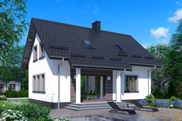  Projekt domu APS 205 (LUA1253) - projekt domu parterowego z poddaszem - Zdjęcie 2