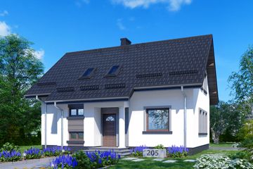  Projekt domu APS 205 (LUA1253) - projekt domu parterowego z poddaszem - Zdjęcie 1