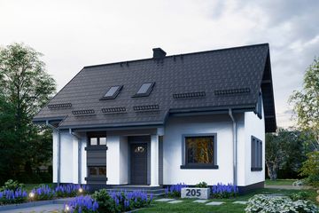  Projekt domu APS 205 (LUA1253) - projekt domu parterowego z poddaszem - Zdjęcie 3