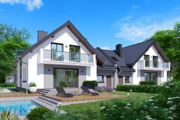  Projekt domu APS 209 (LUA1255) - projekt domu parterowego z poddaszem - Zdjęcie 2