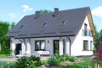  Projekt domu APS 211 (LUA1256) - projekt domu parterowego z poddaszem - Zdjęcie 2