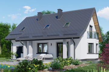  Projekt domu APS 211 (LUA1256) - projekt domu parterowego z poddaszem - Zdjęcie 2