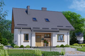  Projekt domu APS 213 (LUA1258) - projekt domu parterowego z poddaszem - Zdjęcie 3