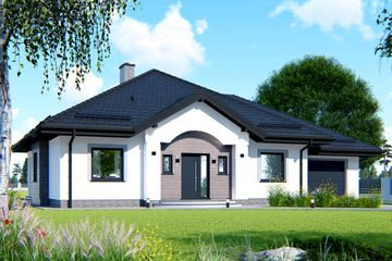  Projekt domu APS 217 (LUA1259) - projekt domu parterowego - Zdjęcie 2