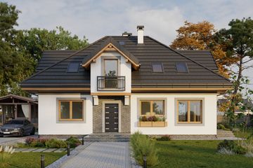  Projekt domu Amanda (1253) (KRD2199) - projekt domu parterowego z poddaszem - Zdjęcie 2