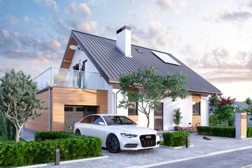  Projekt domu Drozd Eko (925) (KRD2207) - projekt domu parterowego z poddaszem - Zdjęcie 1