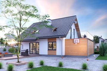  Projekt domu Drozd Eko (925) (KRD2207) - projekt domu parterowego z poddaszem - Zdjęcie 2