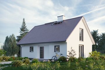  Projekt domu Kokosz Eko (907) (KRD2230) - projekt domu parterowego z poddaszem - Zdjęcie 1