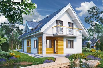  Projekt domu Lobelia (1316) (KRD2239) - projekt domu parterowego z poddaszem - Zdjęcie 3