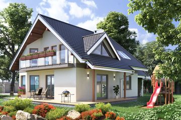  Projekt domu Maja (438) (KRD2240) - projekt domu parterowego z poddaszem - Zdjęcie 2