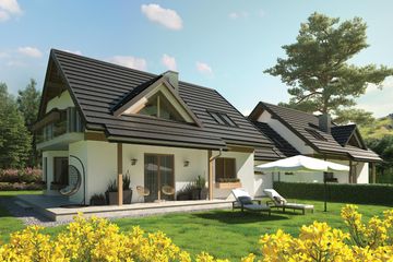  Projekt domu Maja Duo (894) (KRD2241) - projekt domu parterowego z poddaszem - Zdjęcie 3