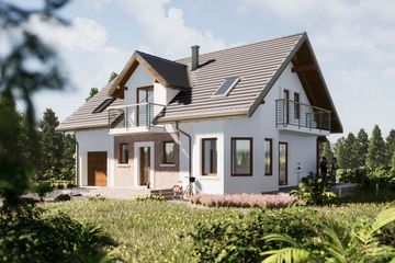  Projekt domu Mariola Polo (1252) (KRD2244) - projekt domu parterowego z poddaszem - Zdjęcie 1