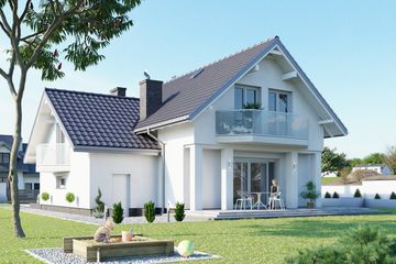  Projekt domu Mlecz (495) (KRD2246) - projekt domu parterowego z poddaszem - Zdjęcie 2