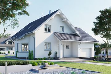  Projekt domu Mlecz (495) (KRD2246) - projekt domu parterowego z poddaszem - Zdjęcie 1