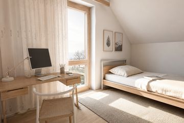 Projekt domu Smyk-2 (629) - parterowy z poddaszem dom o powierzchni 88,50 m², dach dwuspadowy - ujęcie 6