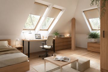 Projekt domu Zosia (736) - parterowy z poddaszem dom o powierzchni 129,40 m², dach kopertowy - ujęcie 7