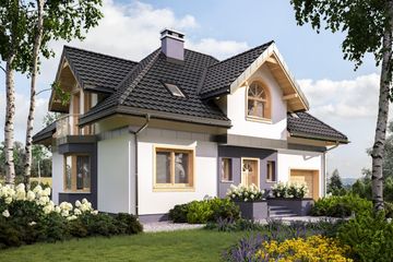  Projekt domu Zula (1235) (KRD2297) - projekt domu parterowego z poddaszem - Zdjęcie 1