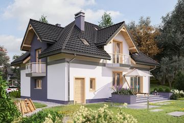  Projekt domu Zula (1235) (KRD2297) - projekt domu parterowego z poddaszem - Zdjęcie 3