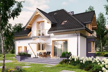  Projekt domu Zula (1235) (KRD2297) - projekt domu parterowego z poddaszem - Zdjęcie 4