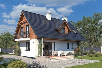  Projekt domu Bielik dr-S (BSA1664) - projekt domu parterowego z poddaszem - Zdjęcie 2