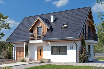  Projekt domu Bielik dr-S (BSA1664) - projekt domu parterowego z poddaszem - Zdjęcie 1