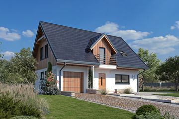  Projekt domu Bielik dr-S (BSA1664) - projekt domu parterowego z poddaszem - Zdjęcie 3