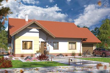  Projekt domu Belladonna (WOE1020) - projekt domu parterowego - Zdjęcie 1