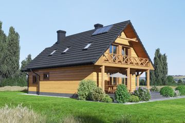  Projekt domu Świdnica dws 7 (KRP1380) - projekt domu parterowego z poddaszem - Zdjęcie 2