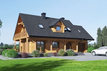  Projekt domu Świdnica dws 7 (KRP1380) - projekt domu parterowego z poddaszem - Zdjęcie 1