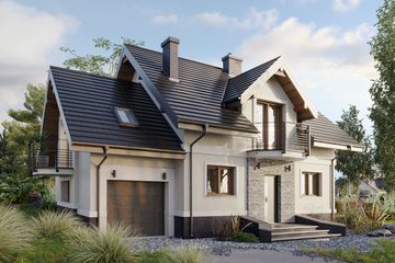  Projekt domu Dario As (1285) (KRD2300) - projekt domu parterowego z poddaszem - Zdjęcie 2